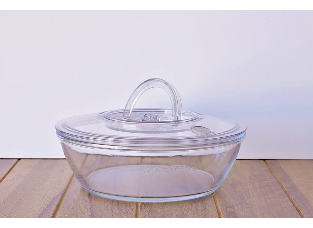 DYeast 2,75L Fermenting Glass Bowl with Lid