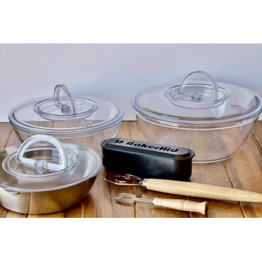 DBakerAid Accessory Set: Multi-Use Bowls with Lids, DSteamer, Whisk, and Bread Lame