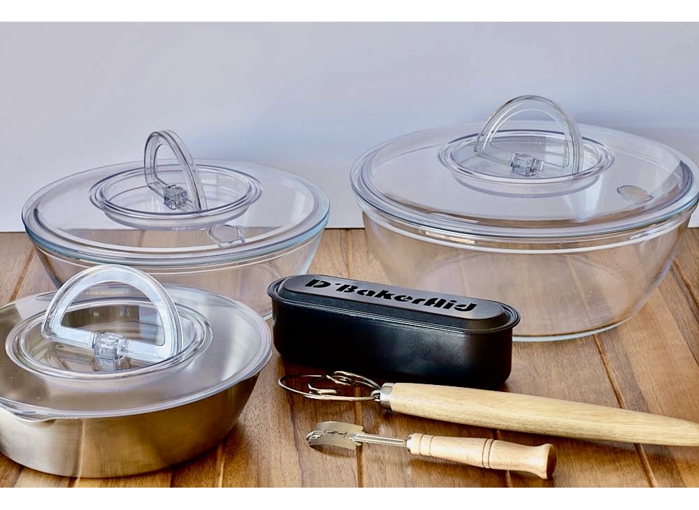 DBakerAid Accessory Set: Multi-Use Bowls with Lids, DSteamer, Whisk, and Bread Lame