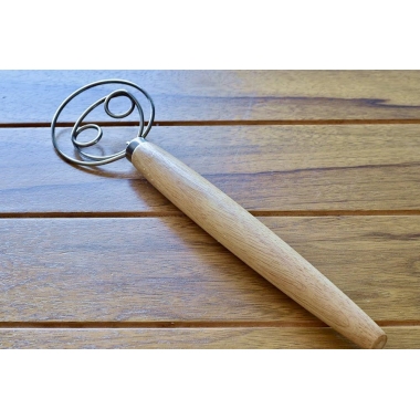 Wooden Handle Danish Dough Whisk