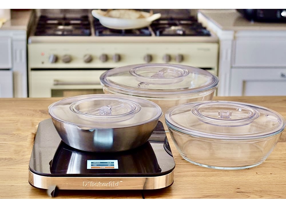 DBakerAid Smart Hub with Multi-Use Bowls: 2.5L, 4.5L Borosilicate and 1.65L Stainless Steel with Lids